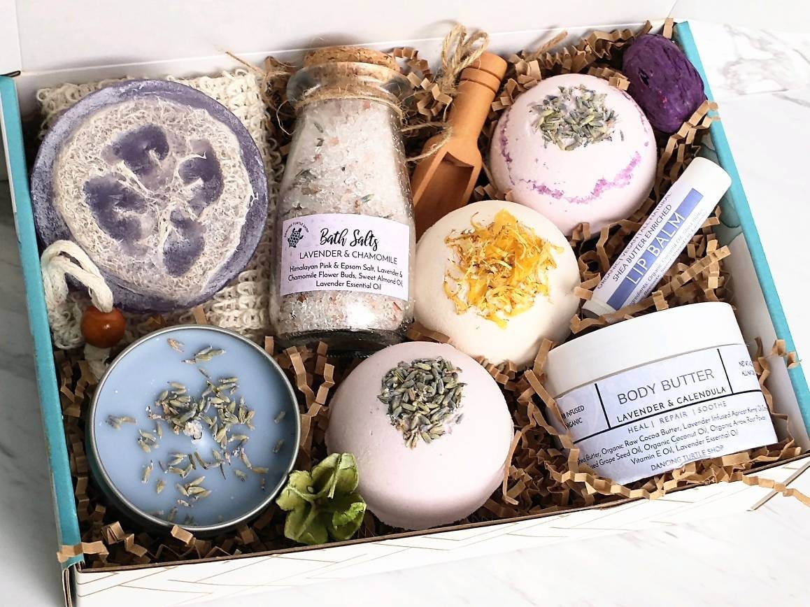 Personalized Lavender Spa Gift Set | Aromatherapy Self-Care Box