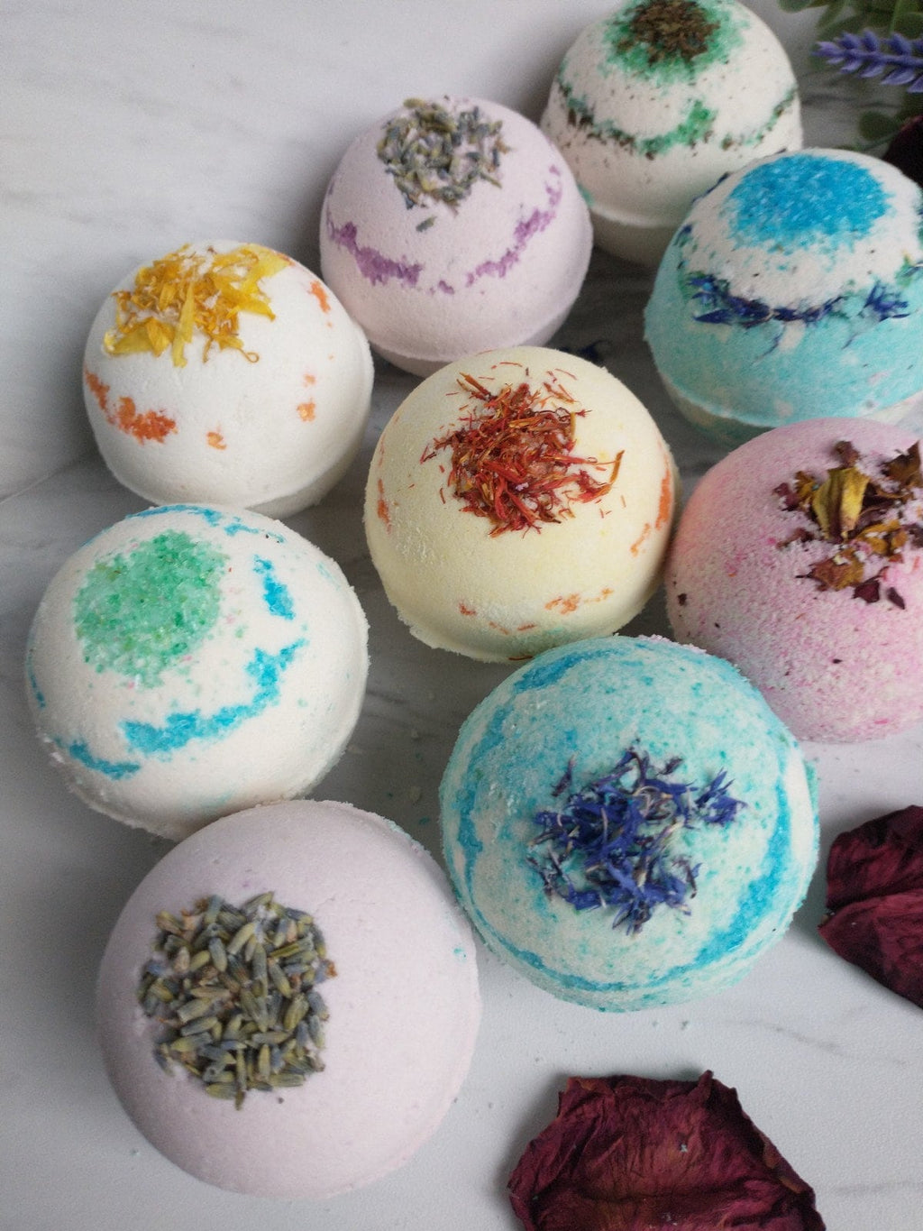 Vanilla Rose Bath Bomb, Stocking Stuffers, Natural Vegan Organic Bath Bombs, Best Friend Gift, Moisturizing Skincare