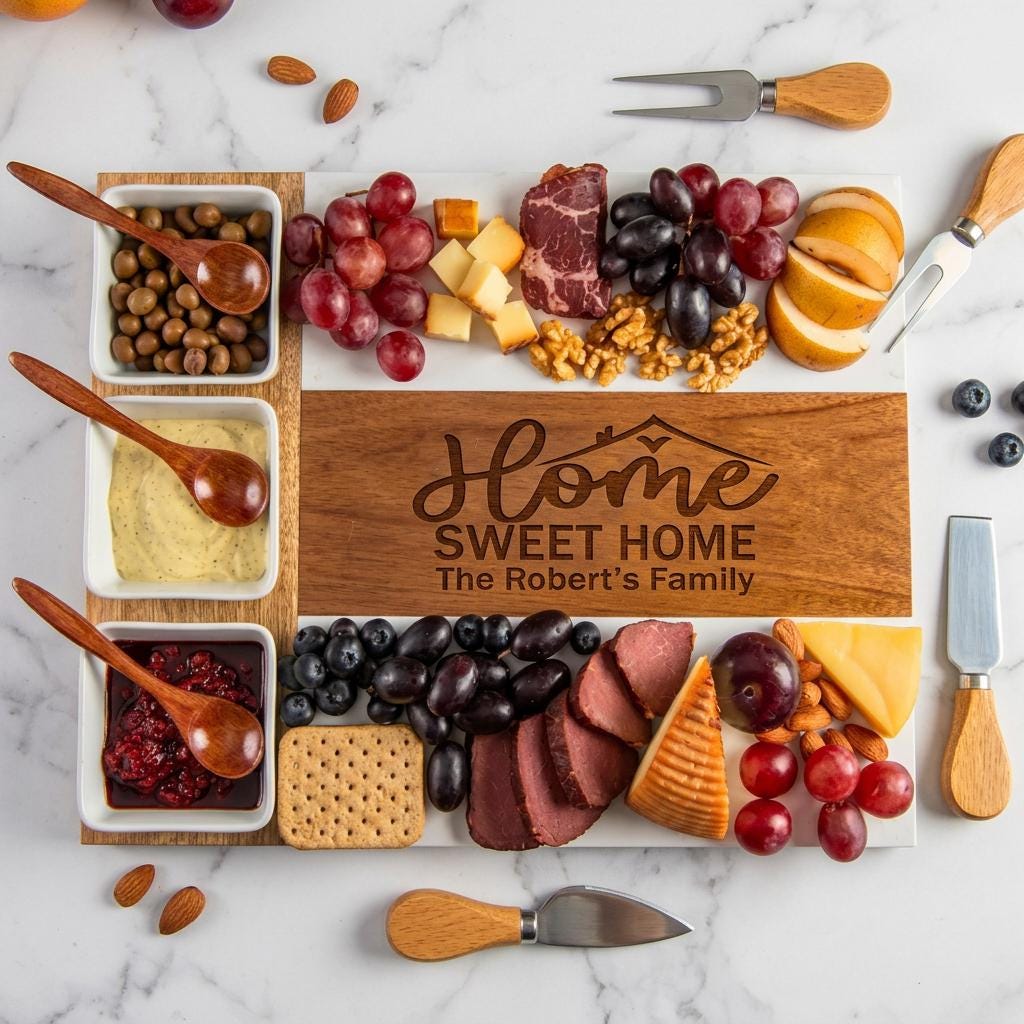 Personalized Charcuterie Board, Cutting Board, Trays and Platters, Home Gift, Wedding Gift, Housewarming Gift, Dining and Serving Gift