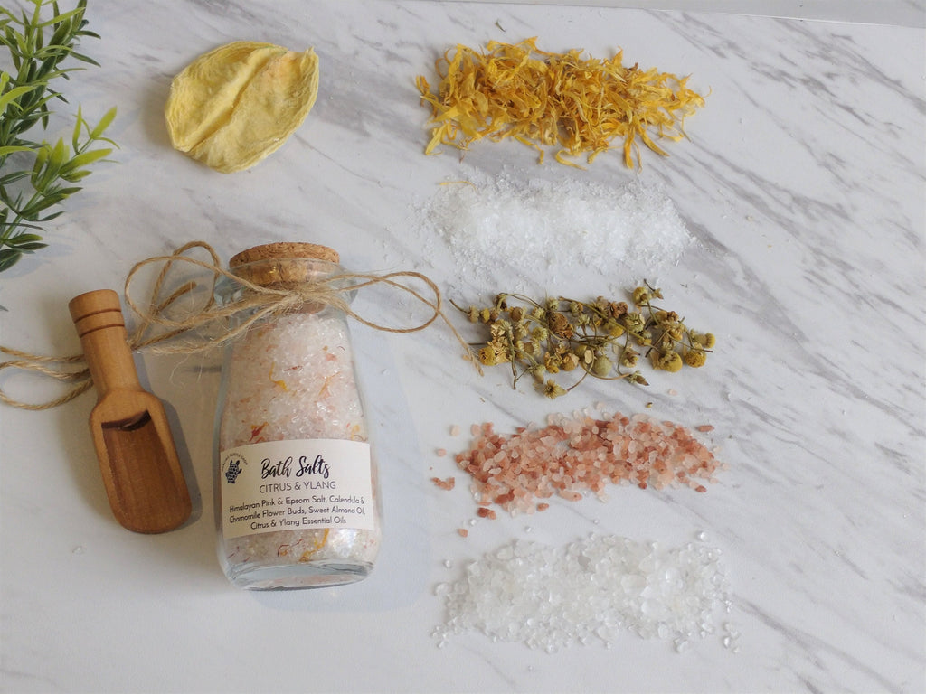 Organic Spa Gift Box, Aromatherapy Bath Bombs, Citrus Mango