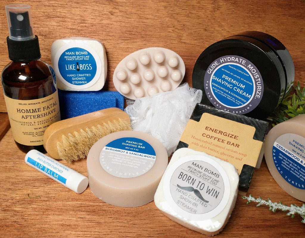 Men's Spa Gift Set, Grooming & Relaxation, Natural Bath Products
