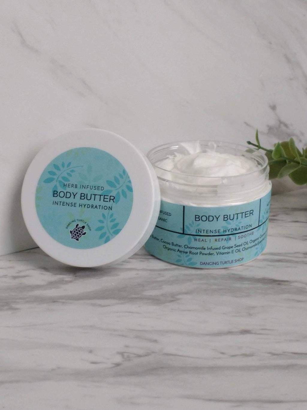Herb Infused Body Butter, Lavender Calendula, Organic Shea & Cocoa