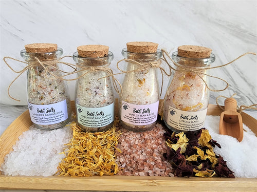 All Natural Bath Salts Gift Set, Essential Oils, Spa Aromatherapy