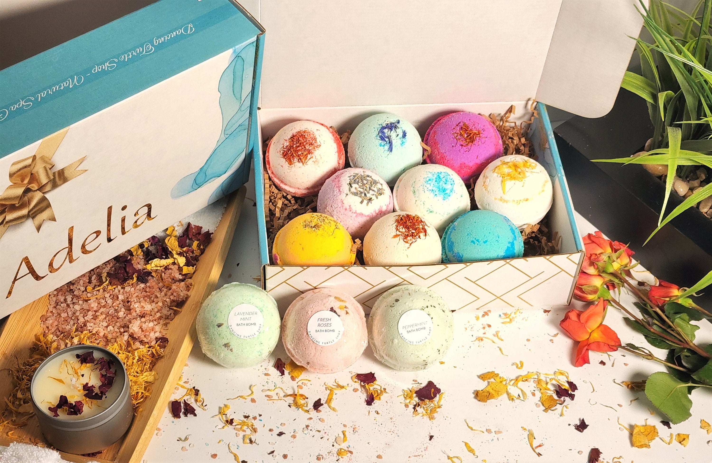 Aromatherapy Bath Bombs Gift Set, Essential Oils, Mother's Day Gift