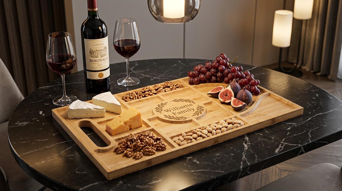 Charcuterie Board Personalized Cheese Cutting Board Wedding Gift for Couples, Housewarming Gift New Home Kitchen Decor, Holiday Custom Gift