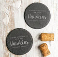 Custom Engraved Slate Coasters, Personalized Wedding Gift