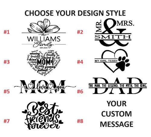 Custom Photo Frame, Personalized Add Your Custom Text Engraved Leatherette Faux Leather Hanging/Tabletop Personalized Group Family Photo