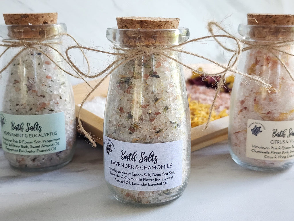 All Natural Bath Salts Gift Set, Essential Oils, Spa Aromatherapy