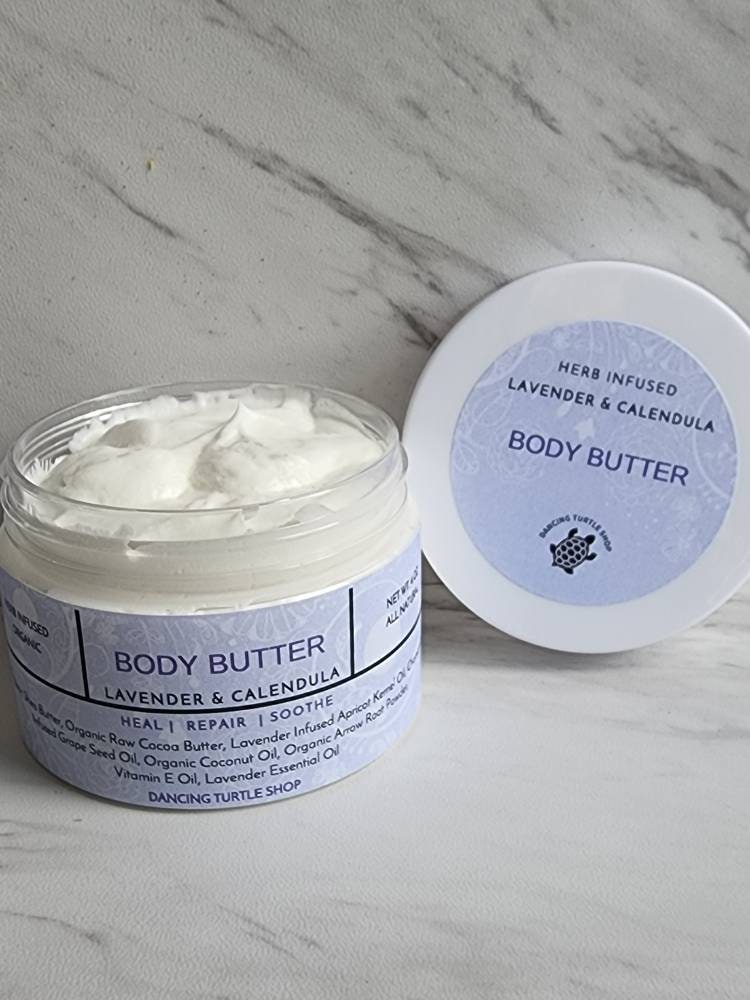 Lavender Spa Gift Set, Natural Body Butter, Bath Bomb, Candle, Personalized Gift