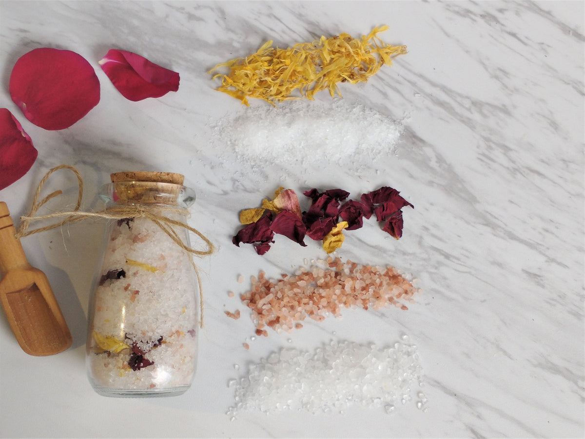 Organic Vanilla Rose Spa Gift Set, Self Care Box