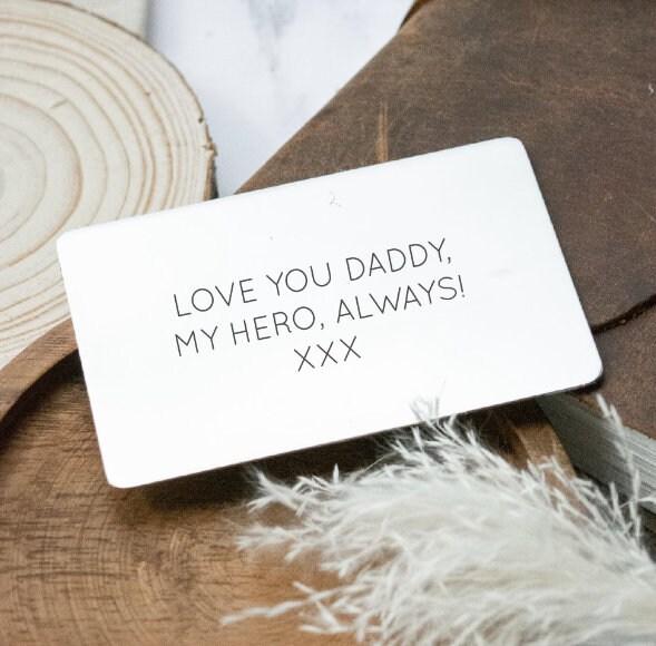 Personalized Own Message Metal Wallet Card, Sentimental Romantic Keepsake Gift For Him, Her, Wife, Husband, Christmas Gift, Anniversary Gift