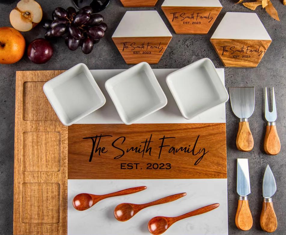 Personalized Charcuterie Board, Cutting Board, Trays and Platters, Home Gift, Wedding Gift, Housewarming Gift, Dining and Serving Gift