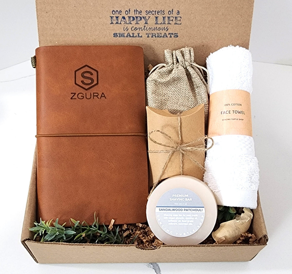 Spa Gift Set for Men | Custom Engraved Man Care Box, Holiday, Christmas and Special Occasions Gift | Self Relaxation & Grooming Kit for Him