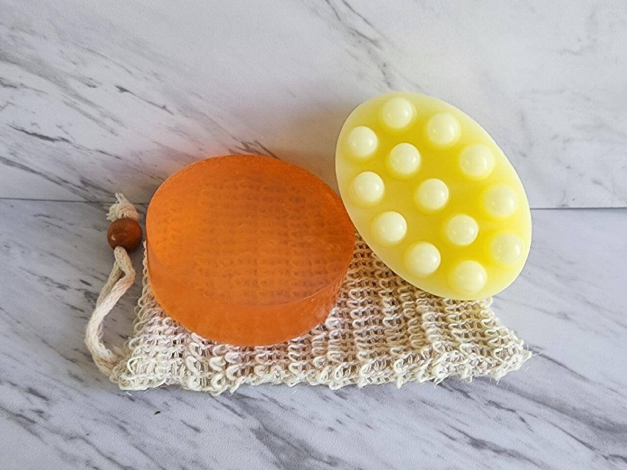 Organic Glycerin Loofah Soap: Exfoliating Vegan Soap, Christmas Stocking Stuffer