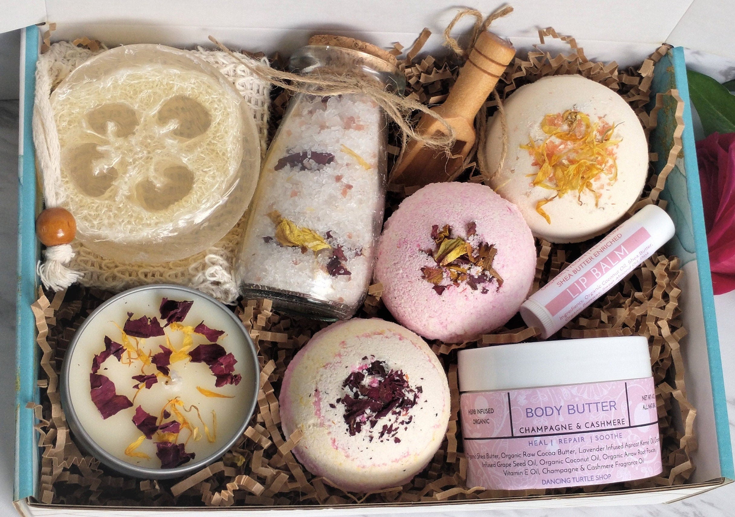 Bridesmaid Gifts, Personalized Gifts for Her, Birthday Gift Box, Self Care Gift Box, Custom Gift, Spa Gift Basket.