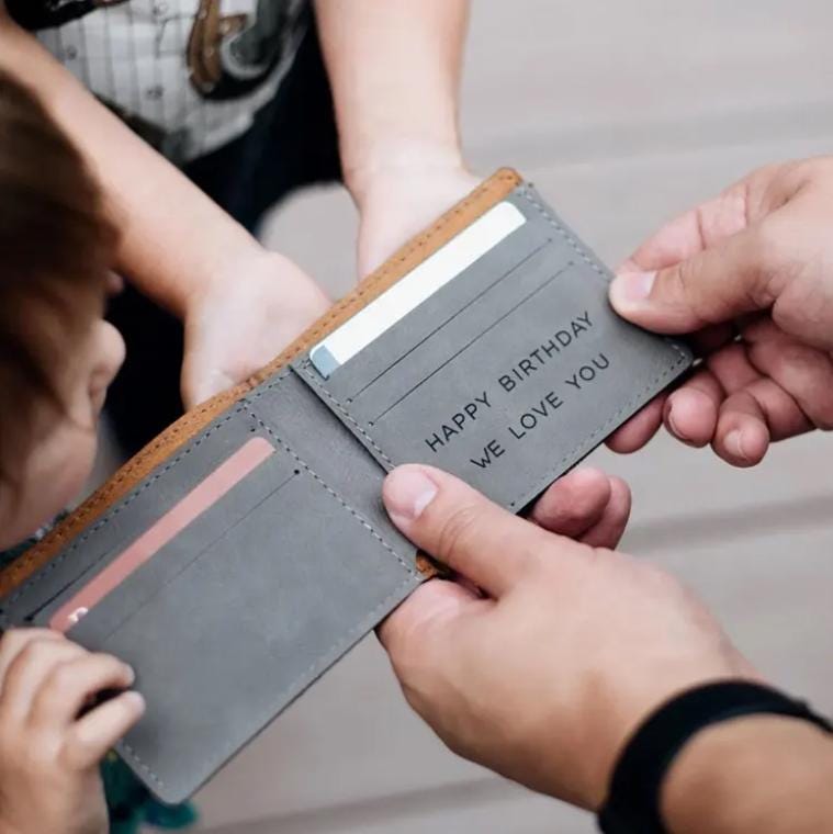 Personalized Wallet, Men Wallet, Leather Wallet, Custom Gift for Him, Father's Day Gift, Custom Wallet, Boyfriend Gift for Men, Gift for Dad
