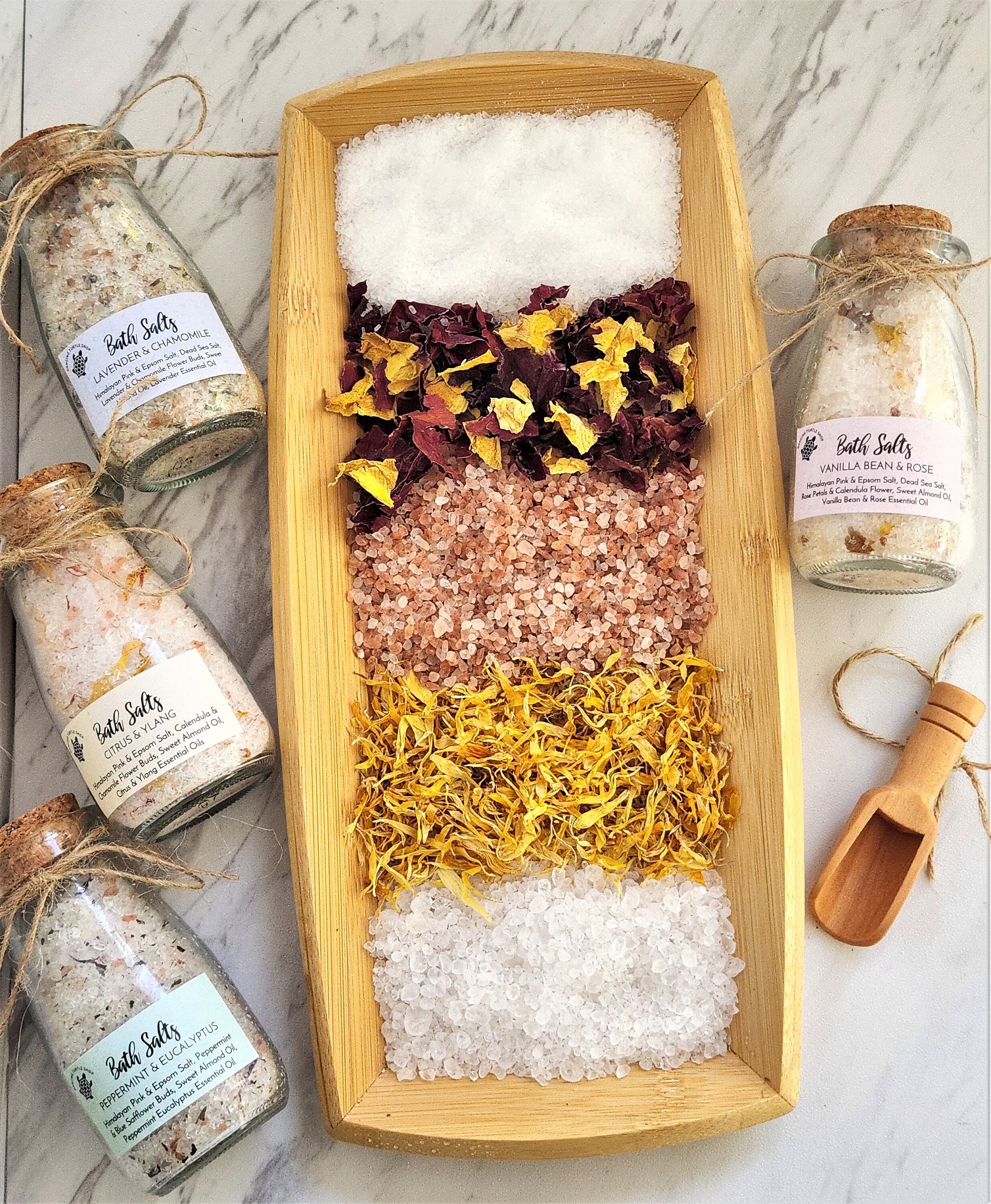 Organic Aromatherapy Bath Salts, Spa Gift Set