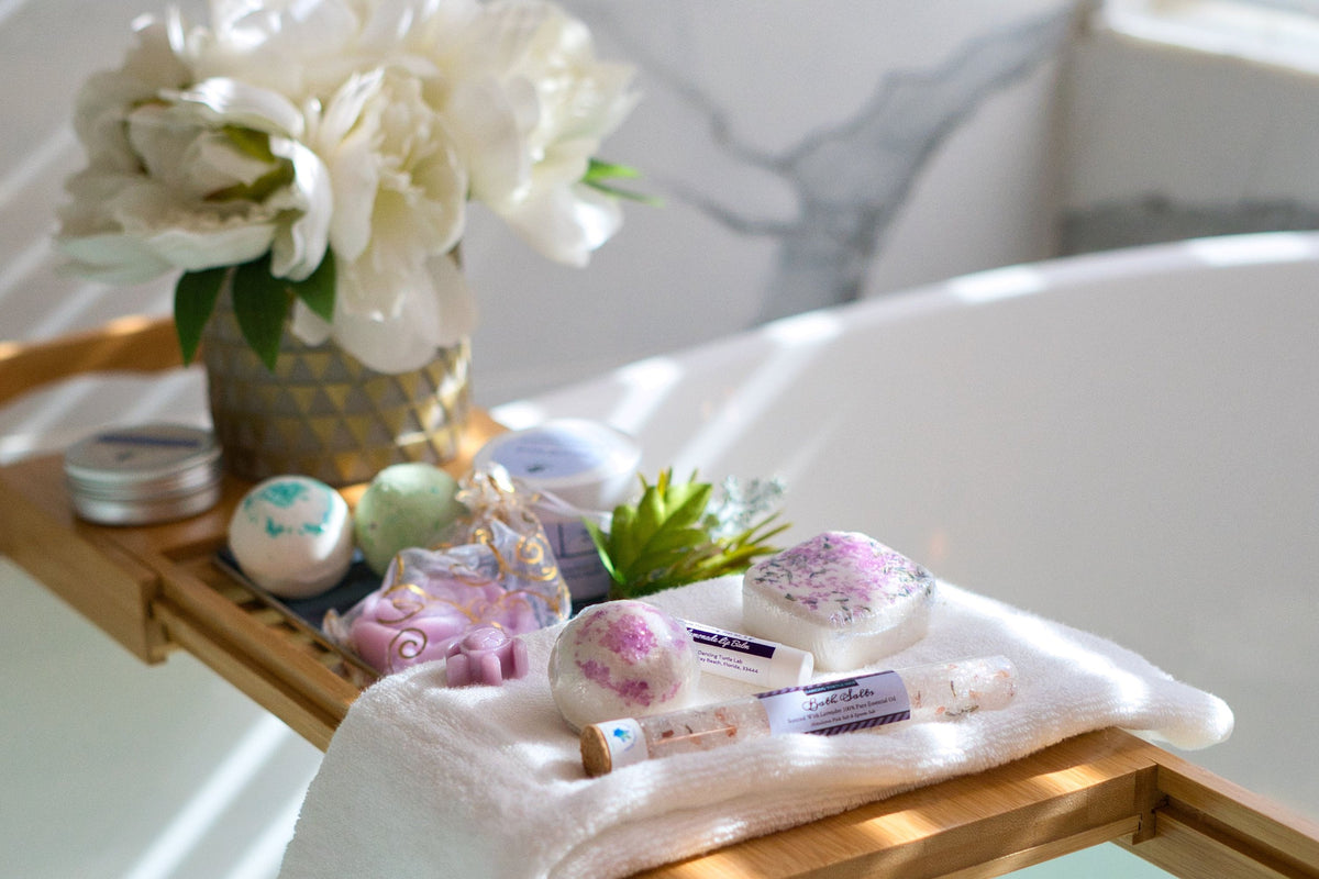 Lavender Spa Gift Set, Natural Aromatherapy, Personalized Spa Box