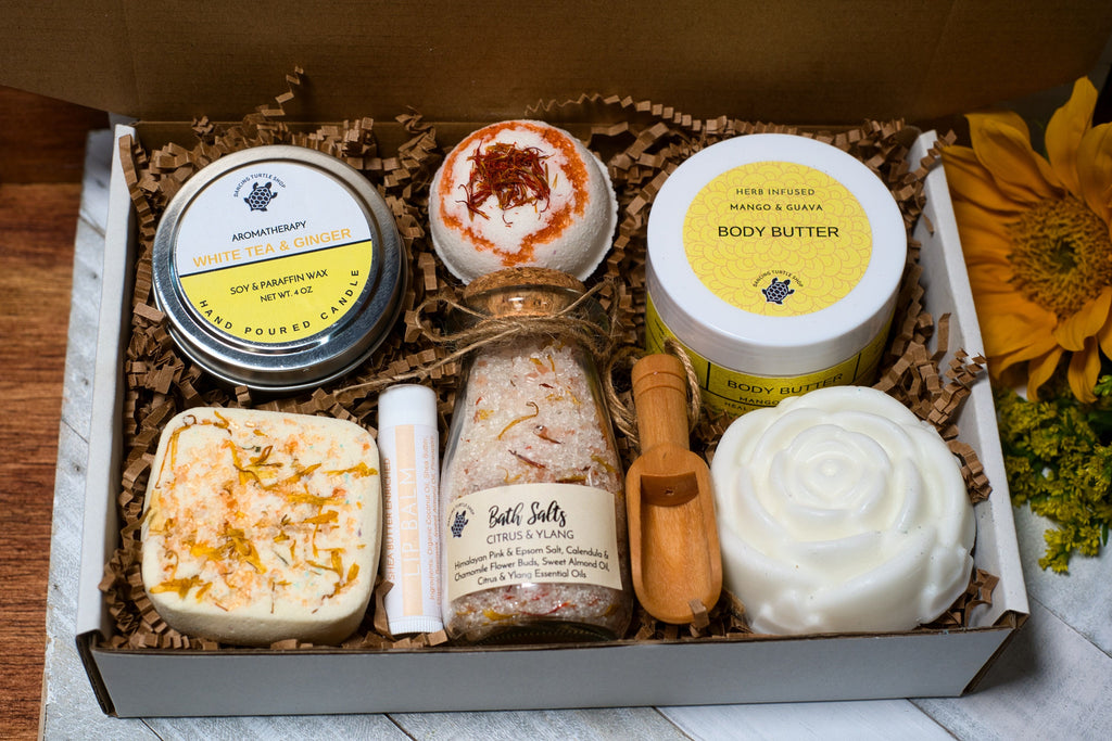 Lavender Spa Gift Set, Organic Aromatherapy, New Mom Relaxation