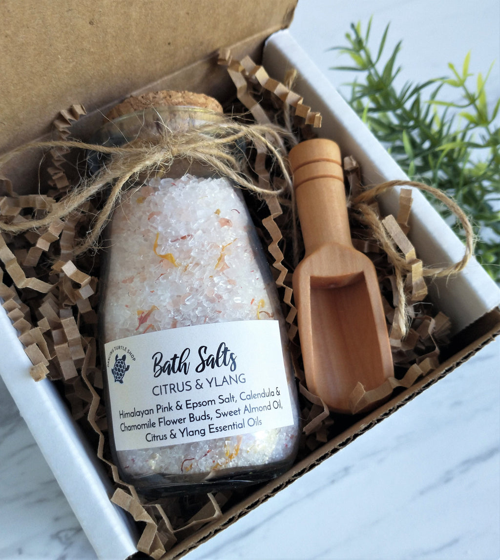 All Natural Bath Salts Gift Set, Essential Oils, Spa Aromatherapy