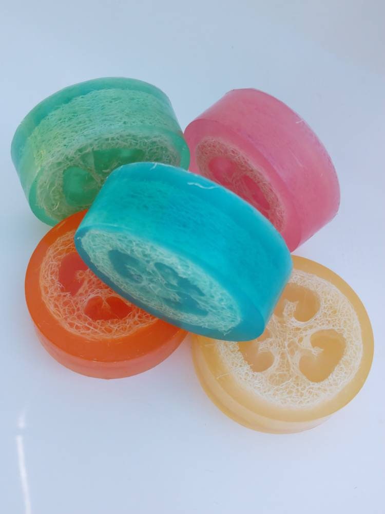 Organic Glycerin Loofah Soap: Exfoliating Vegan Soap, Christmas Stocking Stuffer