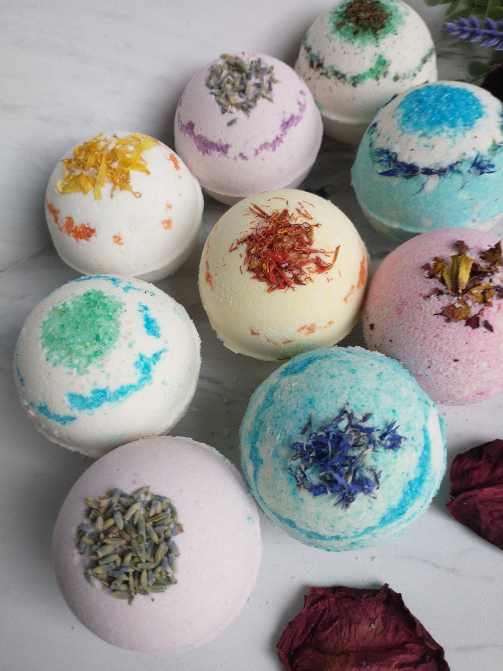 Stocking Stuffers, Lavender Natural Bath Bomb, Vegan Organic Bath bombs, Stress Relief Bath Bombs, Bubble Bath, Self Care