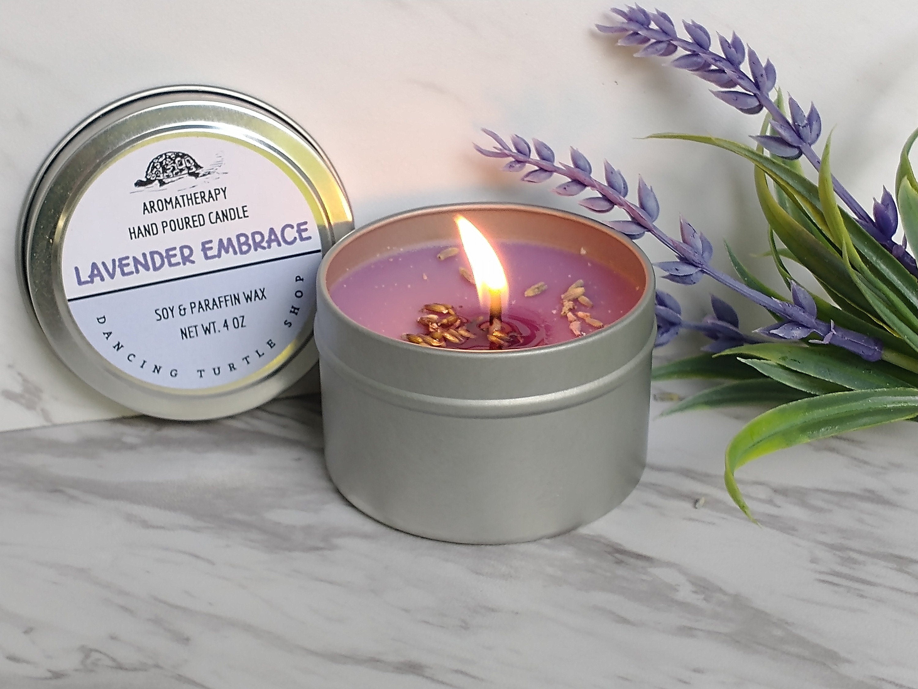 Lavender Spa Gift Set, Organic Bath Bombs, Aromatherapy Candle