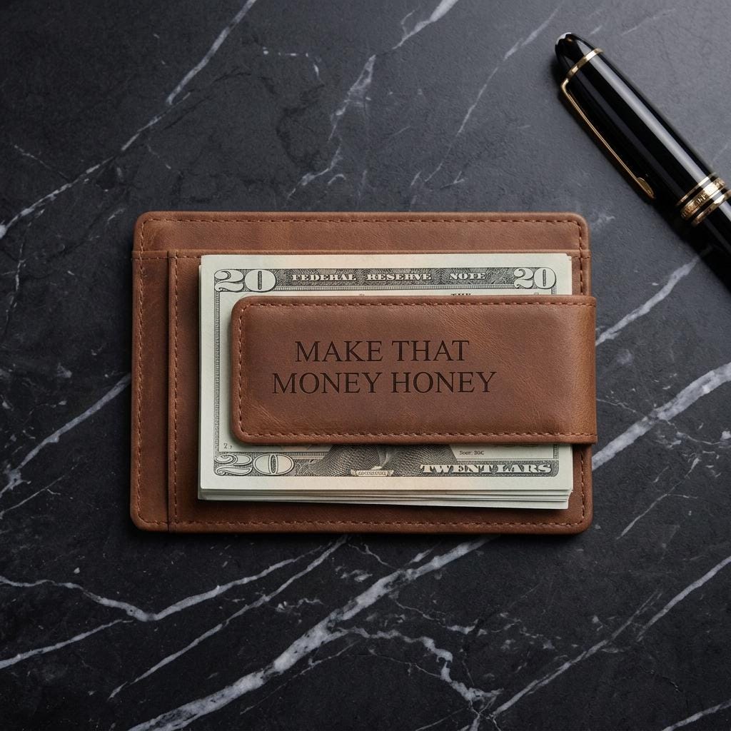 Money Clip, Personalized Gift For Him, Gift for Dad, Custom Gift for Dad, Engraved Genuine Leather Wallet, Custom Wallet, Gift for Men.