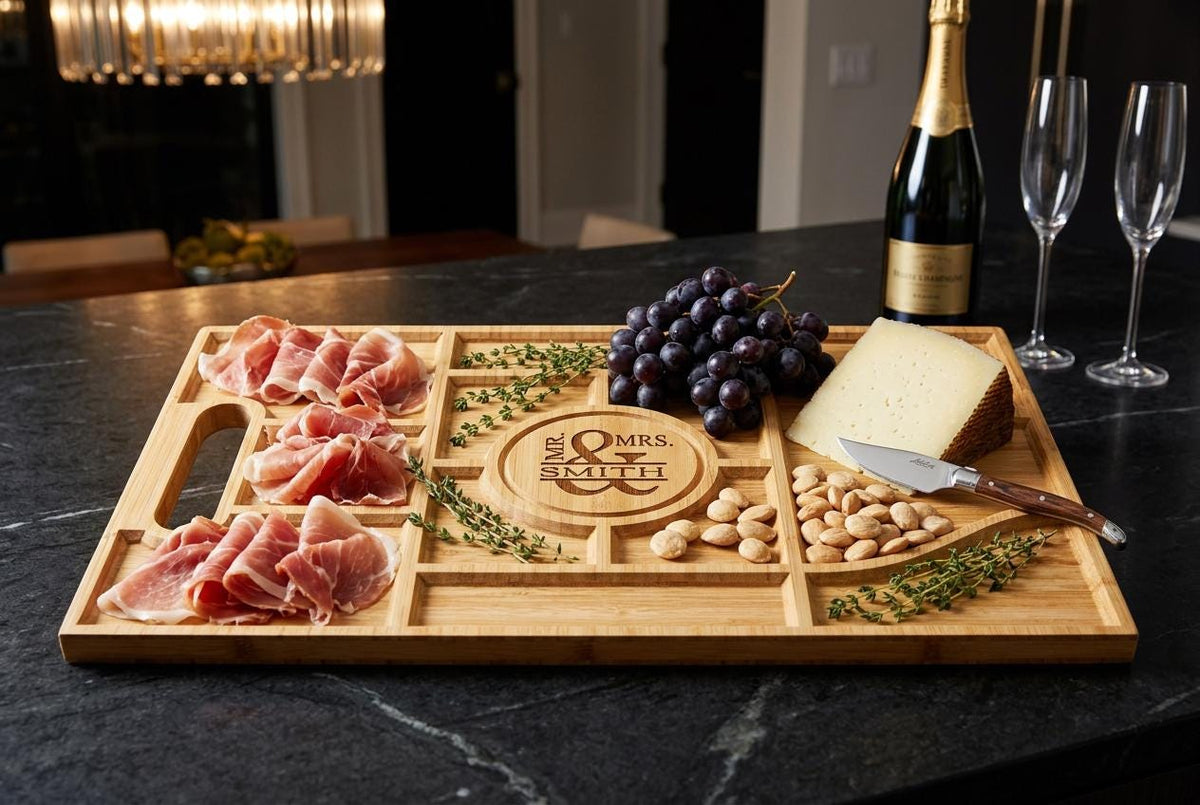 Charcuterie Board Personalized Cheese Cutting Board Wedding Gift for Couples, Housewarming Gift New Home Kitchen Decor, Holiday Custom Gift