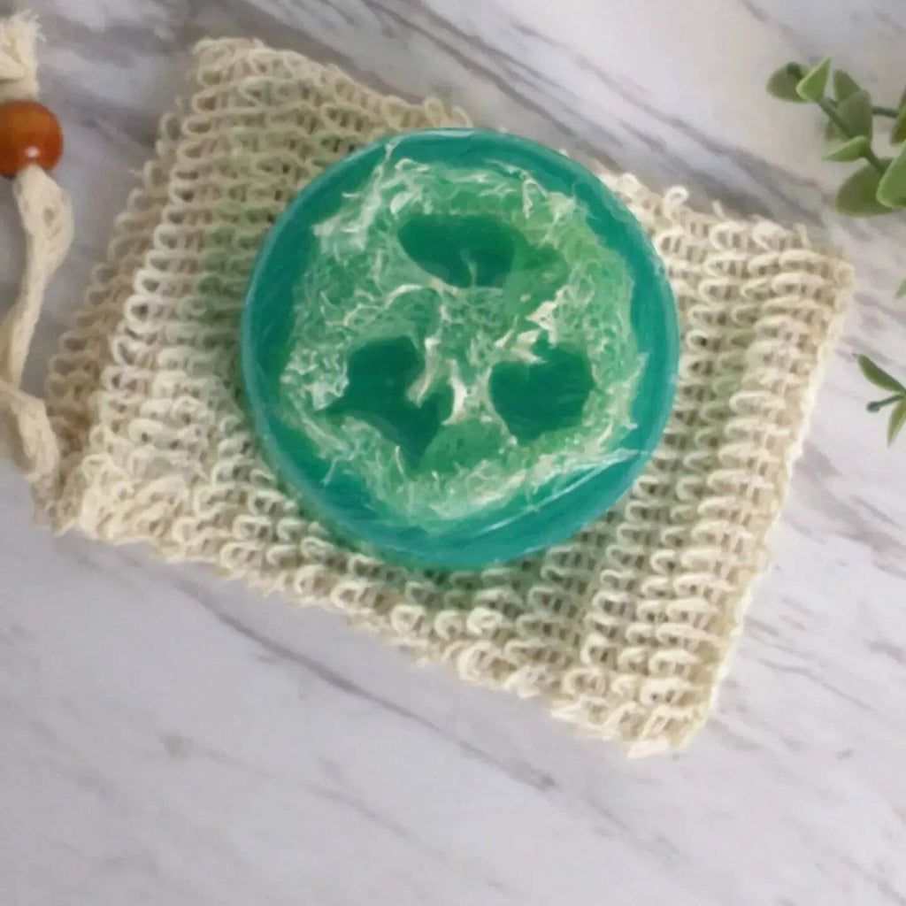 Organic Glycerin Loofah Soap: Exfoliating Vegan Soap, Christmas Stocking Stuffer
