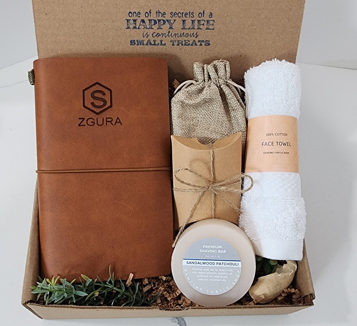 Spa Gift Set for Men | Custom Engraved Man Care Box, Holiday, Christmas and Special Occasions Gift | Self Relaxation & Grooming Kit for Him