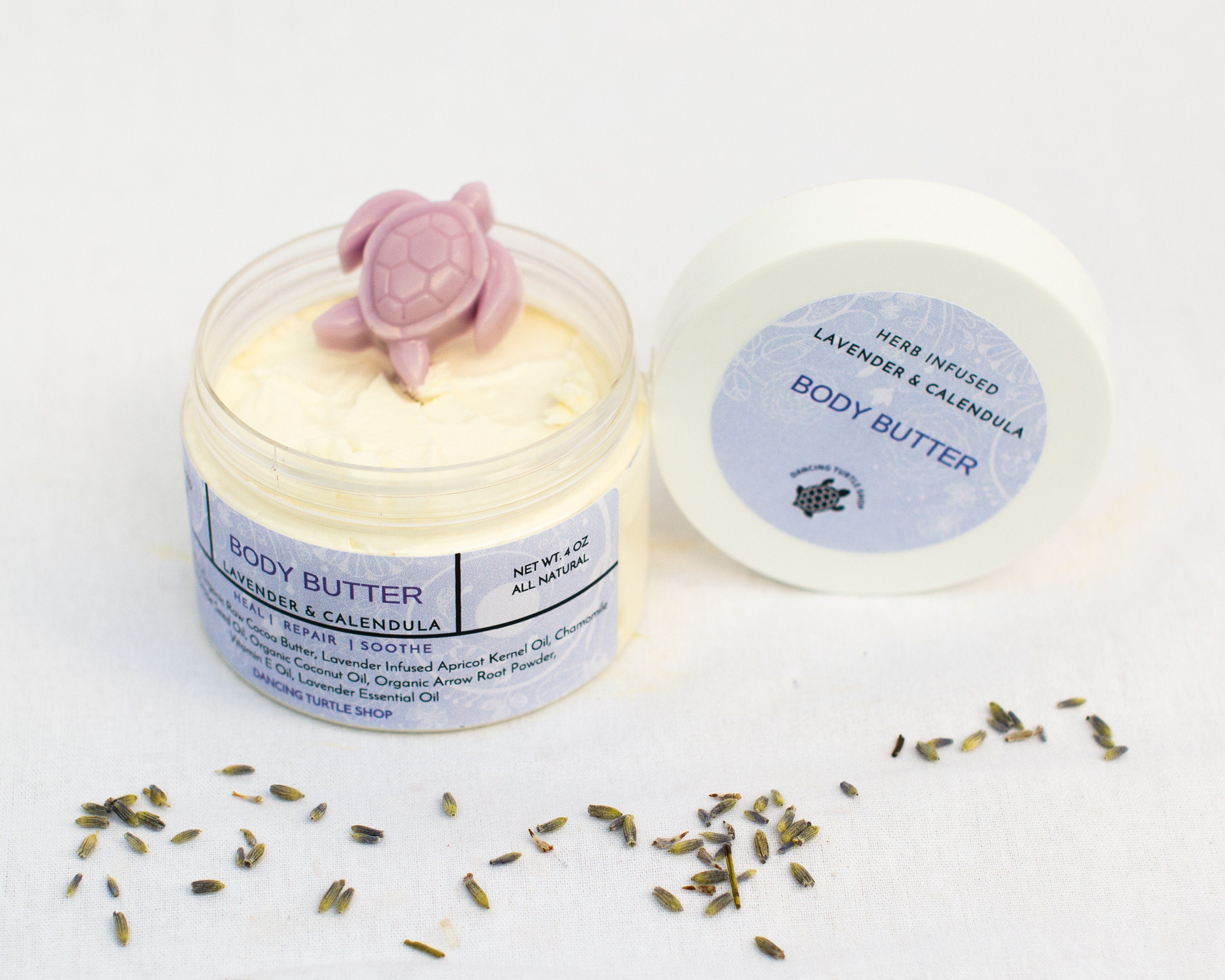 Organic Whipped Body Butter, Shea & Cocoa, Herb Infused