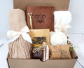 Cozy Gift Box, Hygge Gift Box, Engraved Gift, Cashmere Blend Scarf Gift, Personalized Gift Box, Mother's Day Spa gift, Thinking of You