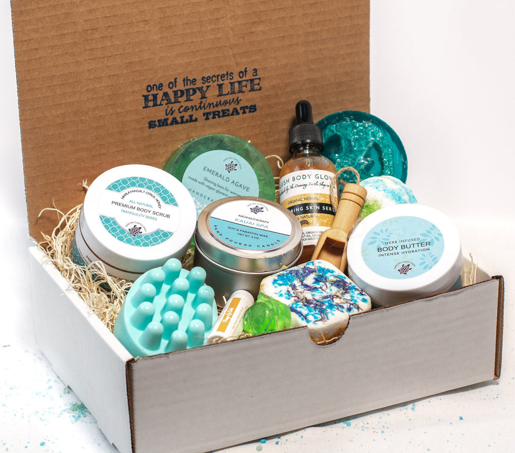 Natural Spa Gift Box, Aromatherapy Candle & Bath Bombs