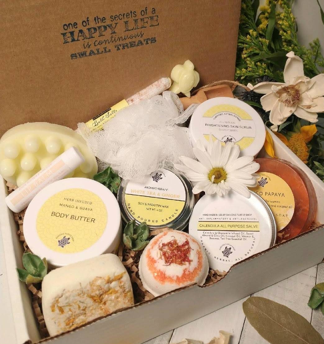 Sunshine Spa Gift Box: Natural Skincare, Aromatherapy Candle