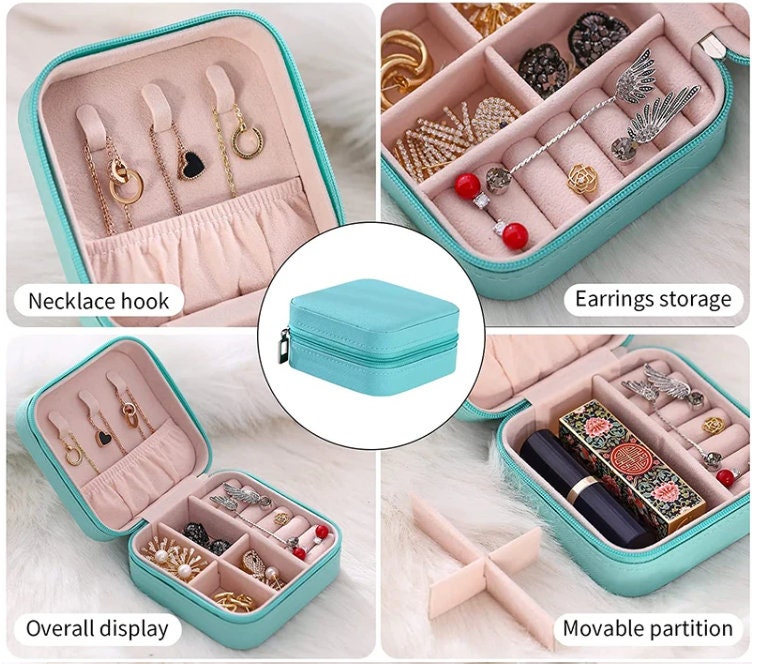 Birth Flower Jewelry Travel Case, Birth Month Flower Gift, Personalized Birthday Gift, Leather Jewelry Travel Case, Custom Jewelry Case