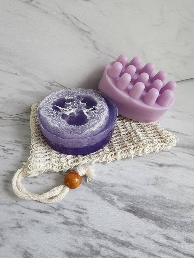 Lavender Spa Gift Set, Natural Bath & Body, Self-Care Box