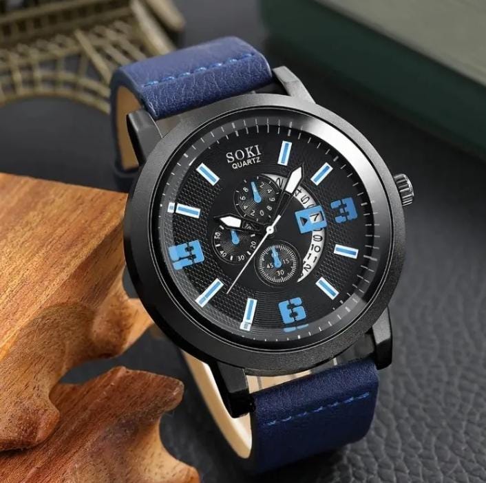 Custom Engraved Mens Watch | Personalized Anniversary, Father's Day Gift | Stylish, Luxurious & Elegant Watch, Special Occasion Gift for Him