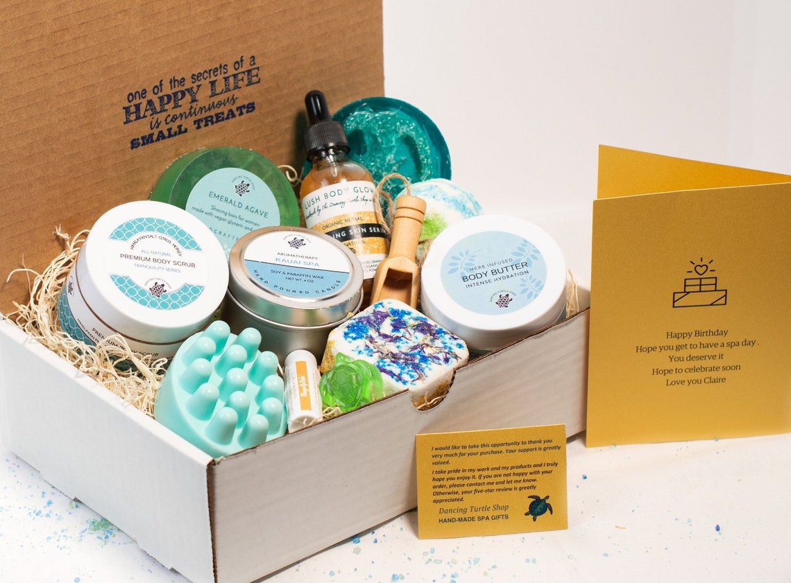 Relaxation Spa Gift Set, Natural Bath and Body, Personalized Gift Box